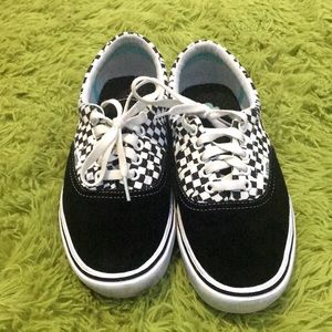 Checkerboard comfy cush vans